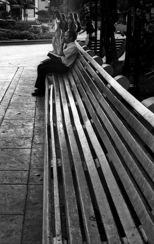 Man reading Santiago © Stéfane France