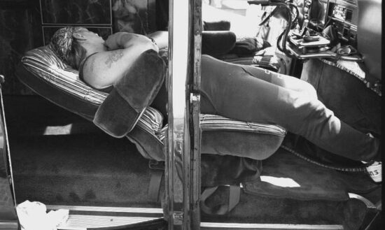 Sleeping driver Hamburg 1995© Stéfane France