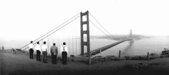 5 men at Golden Gate 1995 © Stéfane France