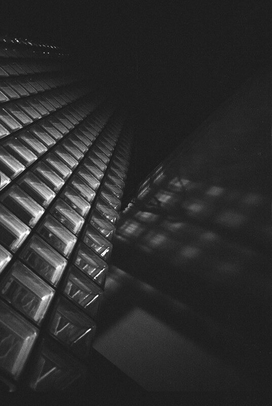 Night glass pane Paris