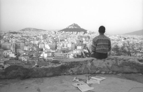 Boy watching Athens 1993© Stéfane France